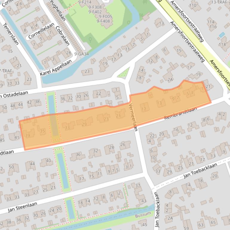 Kaart van postcodegebied 1412JM.