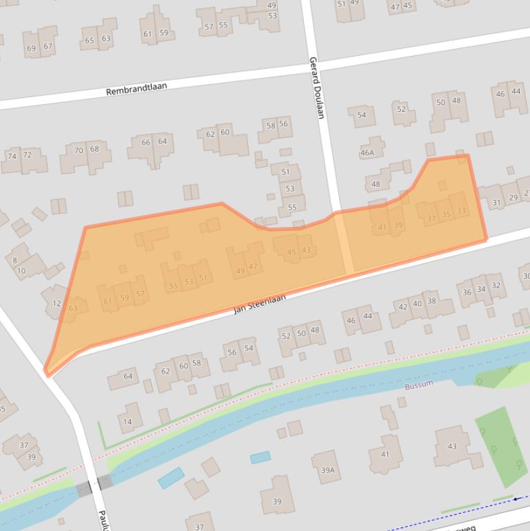 Kaart van postcodegebied 1412JT.