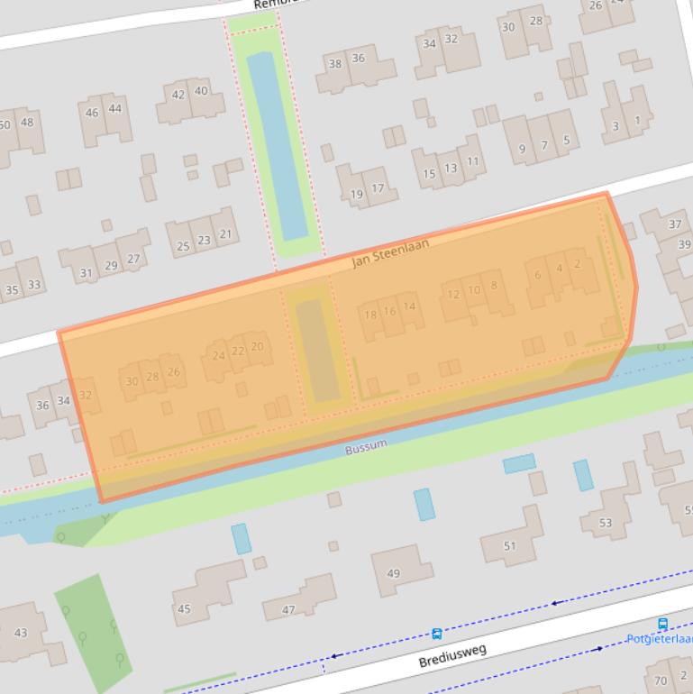 Kaart van postcodegebied 1412JV.