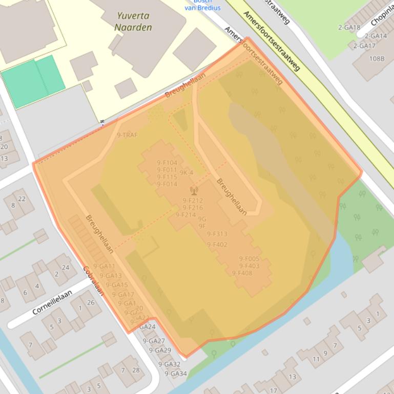 Kaart van postcodegebied 1412KB.