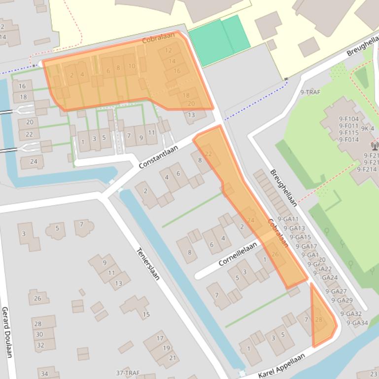 Kaart van postcodegebied 1412KH.