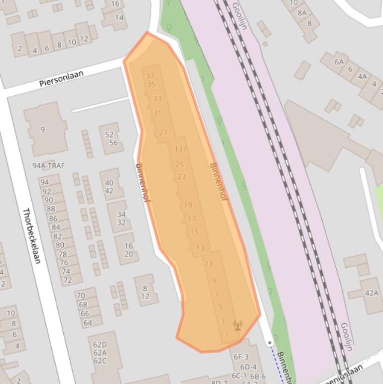 Kaart van postcodegebied 1412LA.