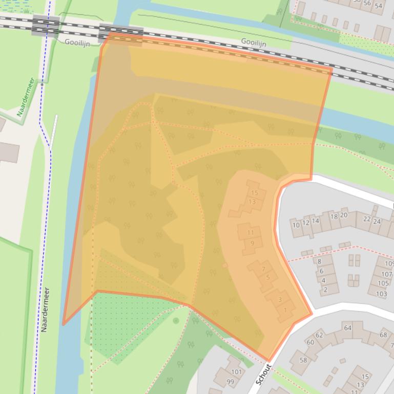 Kaart van postcodegebied 1412NV.