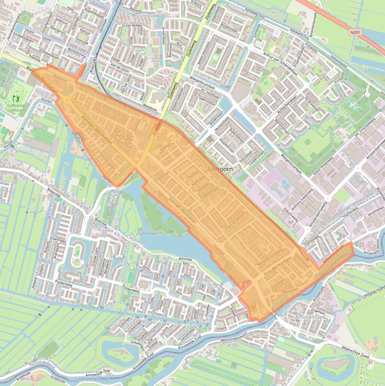 Kaart van postcodegebied 1421.