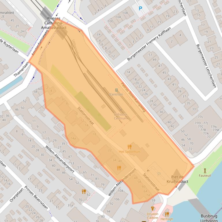 Kaart van postcodegebied 1421AA.