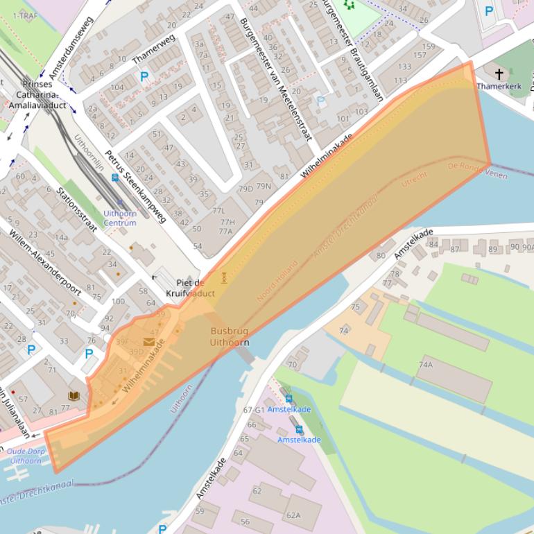 Kaart van postcodegebied 1421AB.