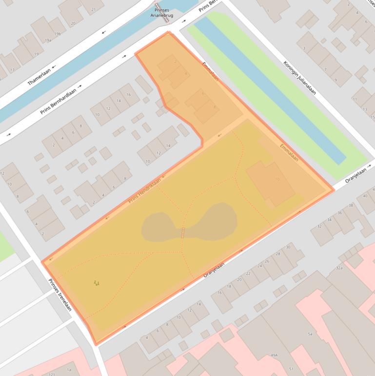 Kaart van postcodegebied 1421AJ.