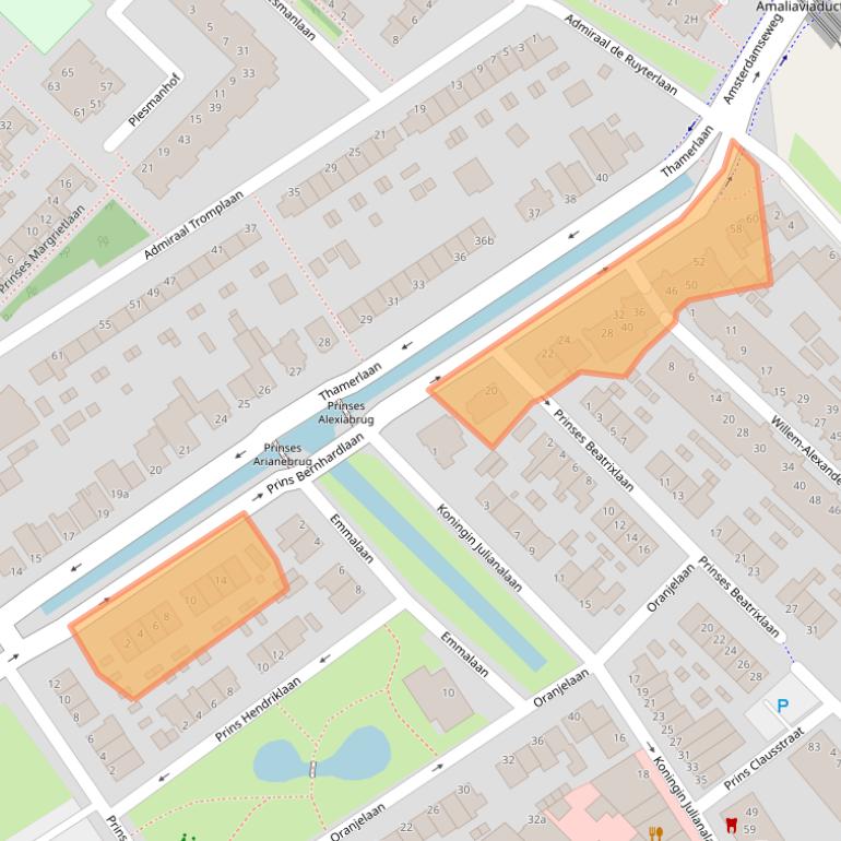 Kaart van postcodegebied 1421AM.