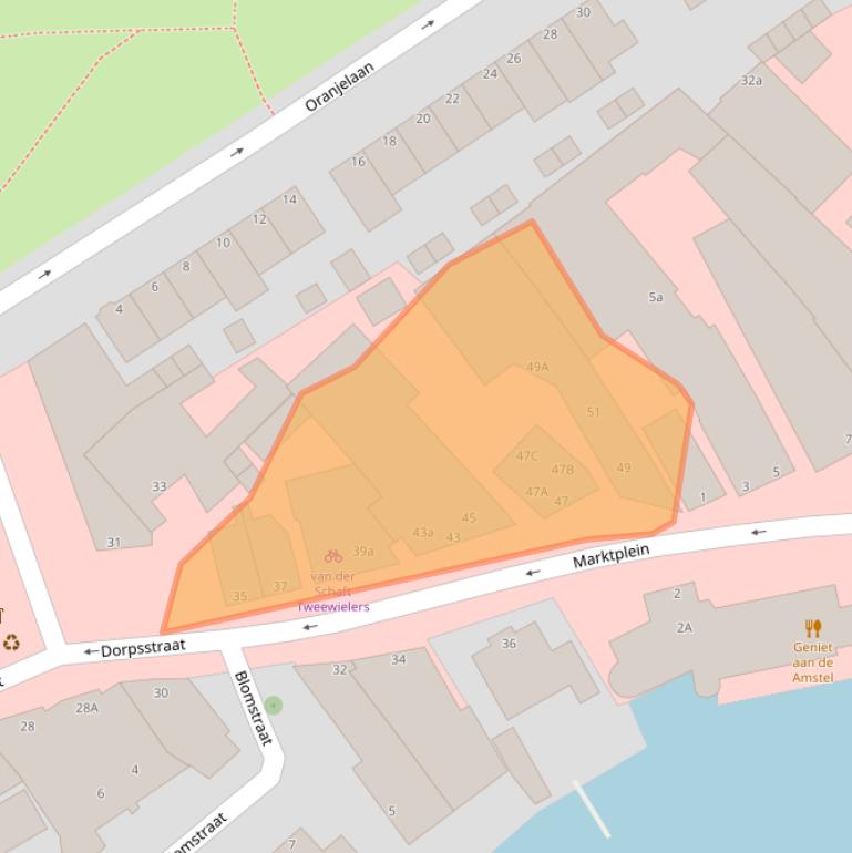 Kaart van postcodegebied 1421AS.