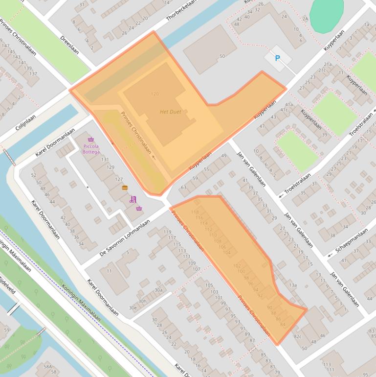 Kaart van postcodegebied 1421BN.