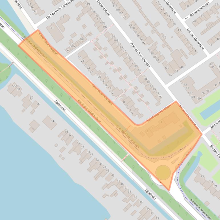 Kaart van postcodegebied 1421BP.