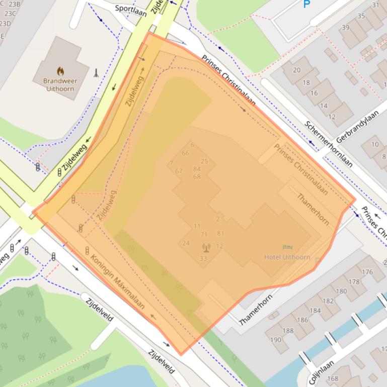 Kaart van postcodegebied 1421CE.