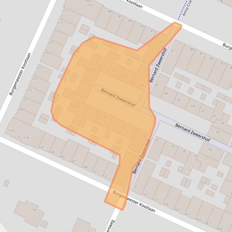 Kaart van postcodegebied 1421KL.