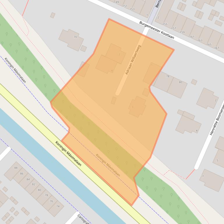 Kaart van postcodegebied 1421KW.