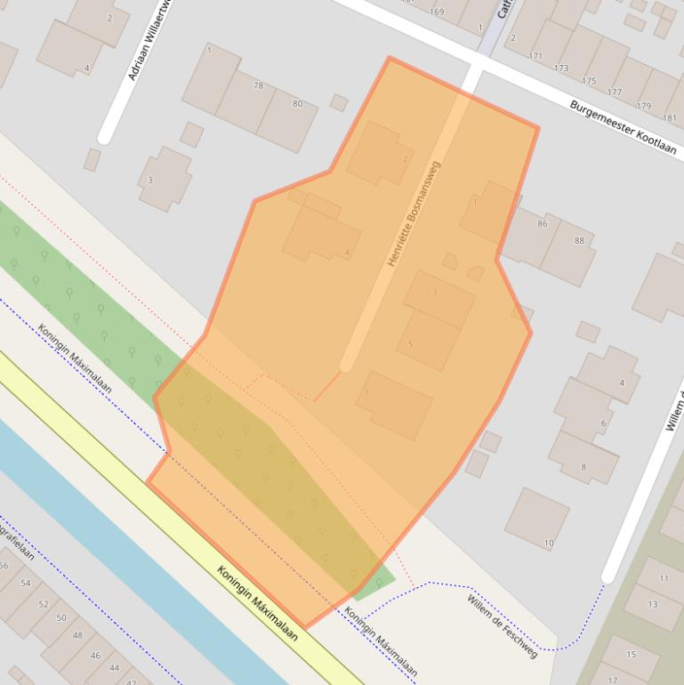 Kaart van postcodegebied 1421KX.