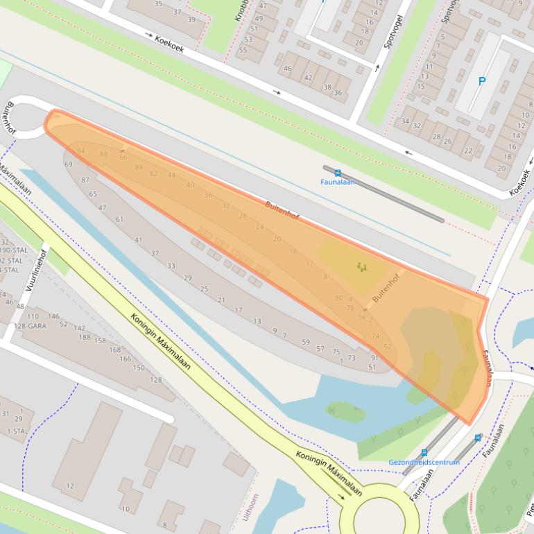 Kaart van postcodegebied 1421LB.