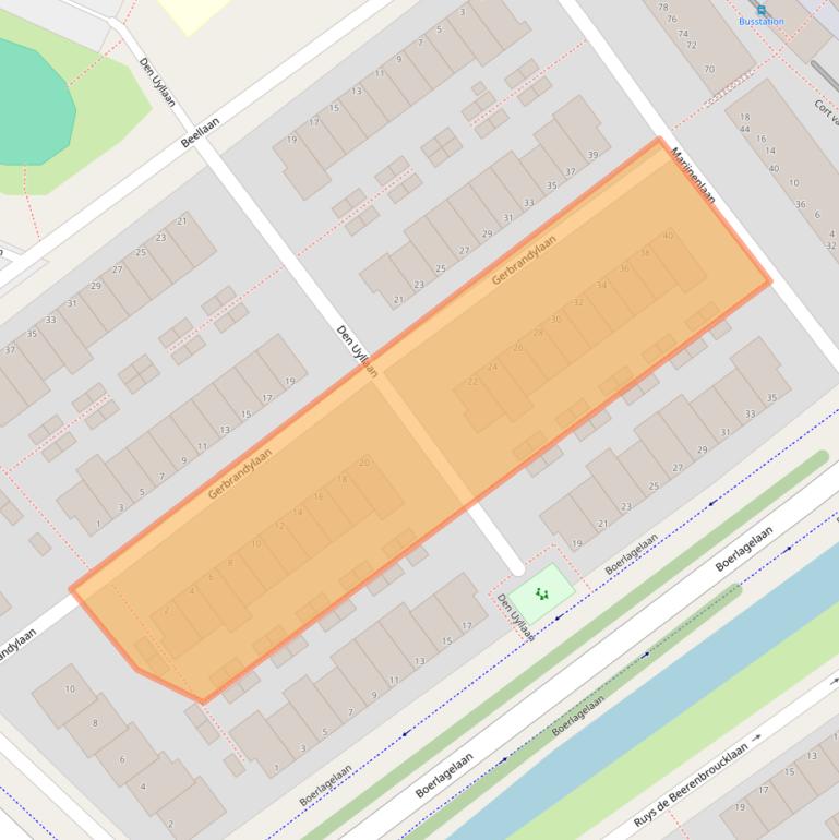 Kaart van postcodegebied 1421NB.