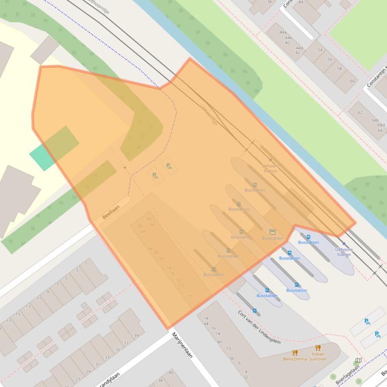 Kaart van postcodegebied 1421NH.