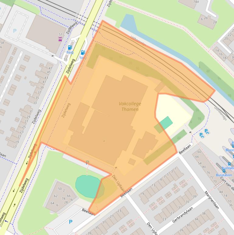 Kaart van postcodegebied 1421NK.