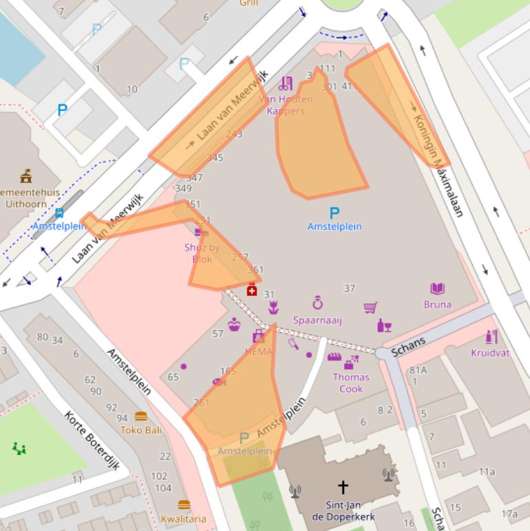 Kaart van postcodegebied 1421SE.