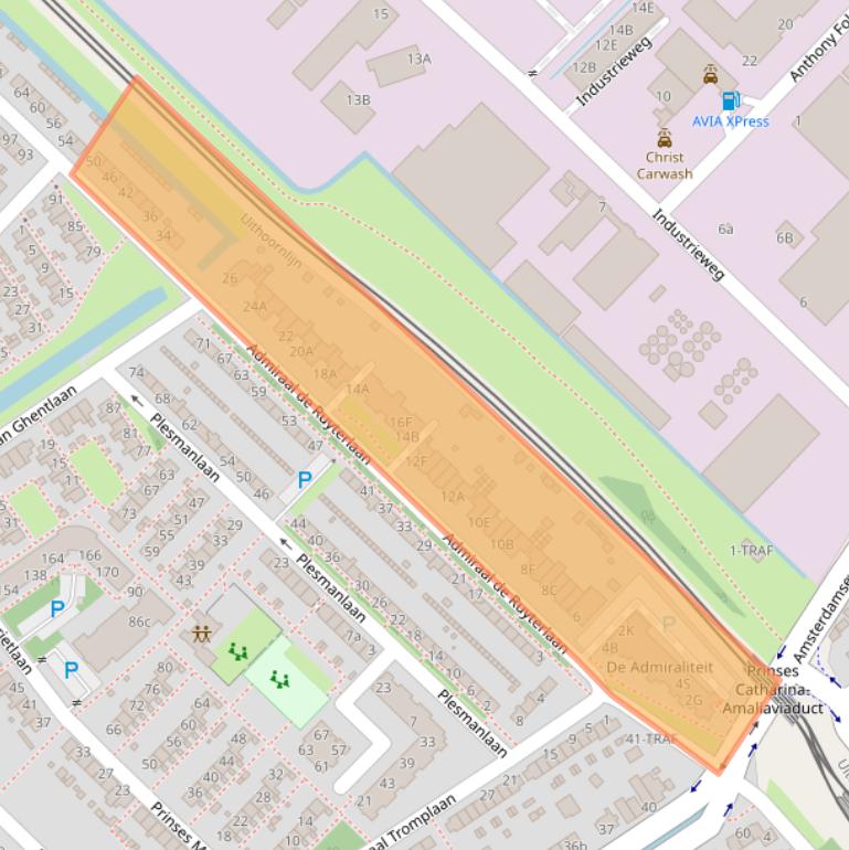 Kaart van postcodegebied 1421VL.