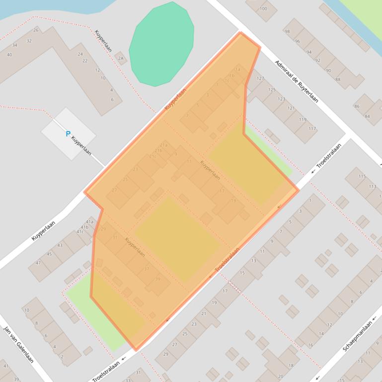 Kaart van postcodegebied 1421VP.