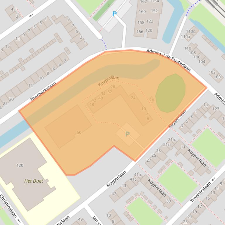 Kaart van postcodegebied 1421VS.