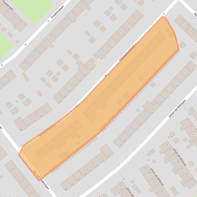 Kaart van postcodegebied 1421VV.