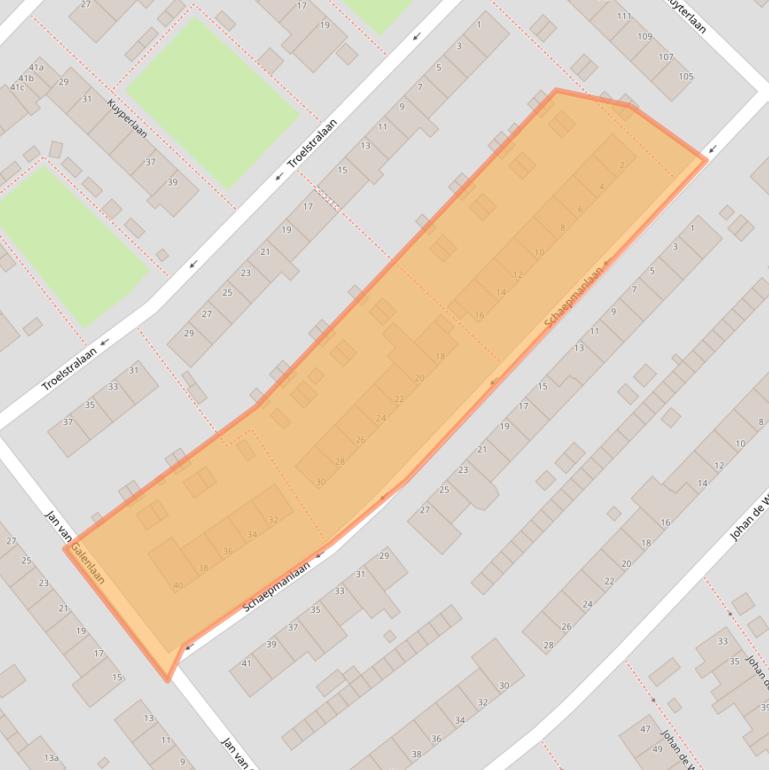 Kaart van postcodegebied 1421VW.