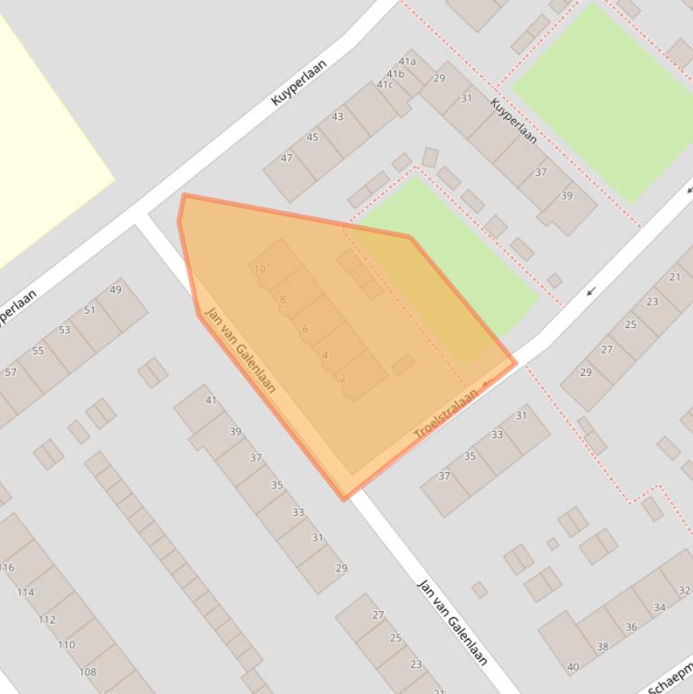 Kaart van postcodegebied 1421VZ.