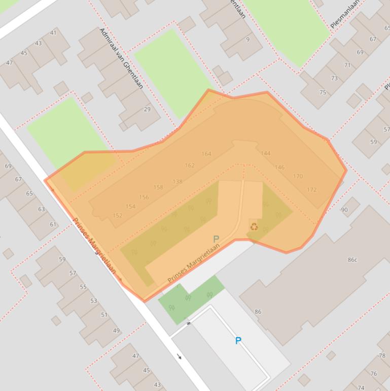 Kaart van postcodegebied 1421WD.