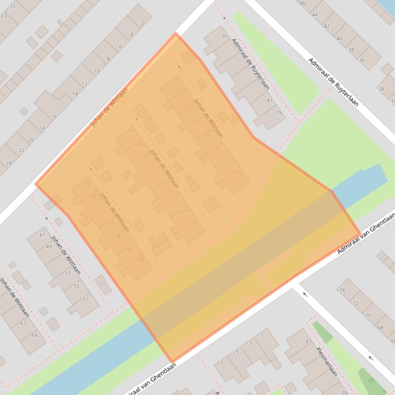 Kaart van postcodegebied 1421XA.