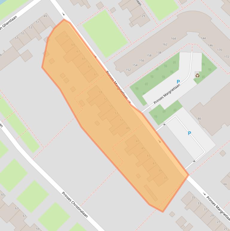 Kaart van postcodegebied 1421XG.