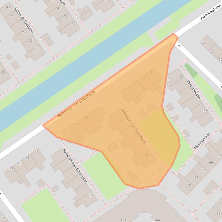 Kaart van postcodegebied 1421XK.