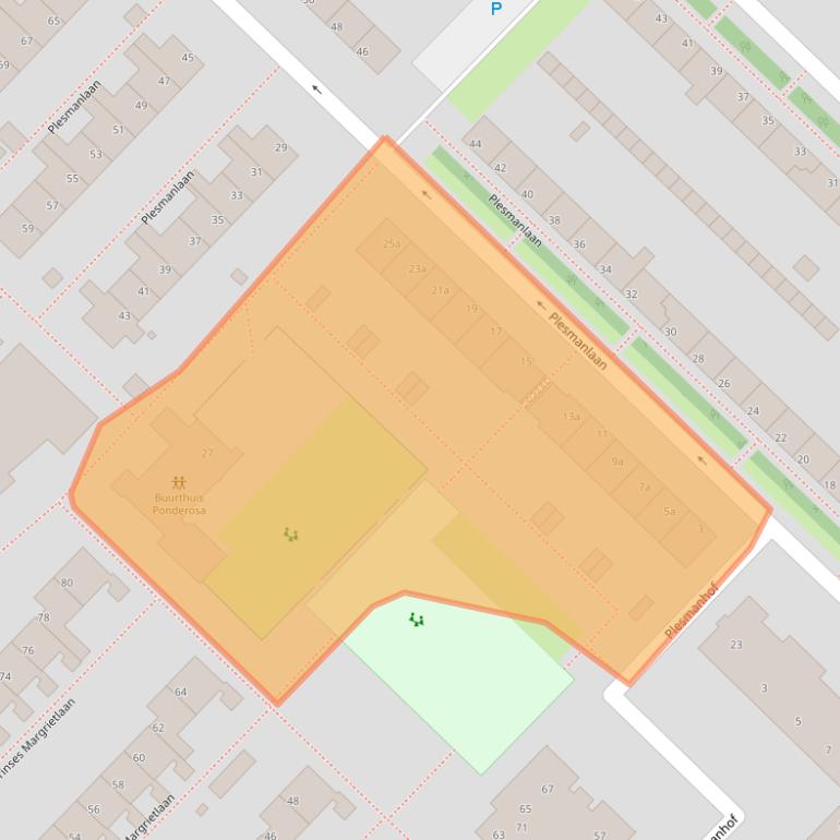 Kaart van postcodegebied 1421XM.