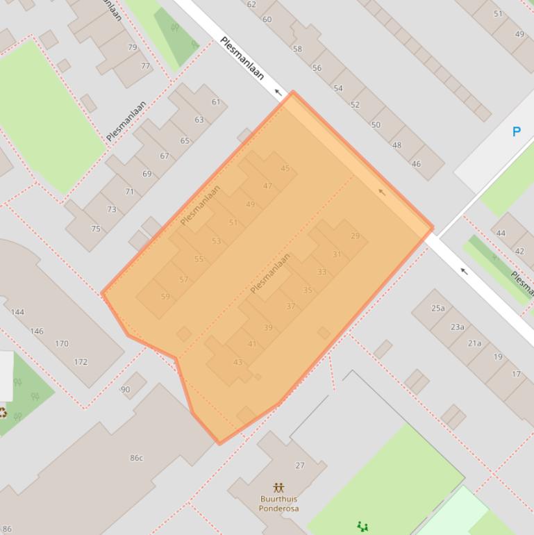 Kaart van postcodegebied 1421XN.