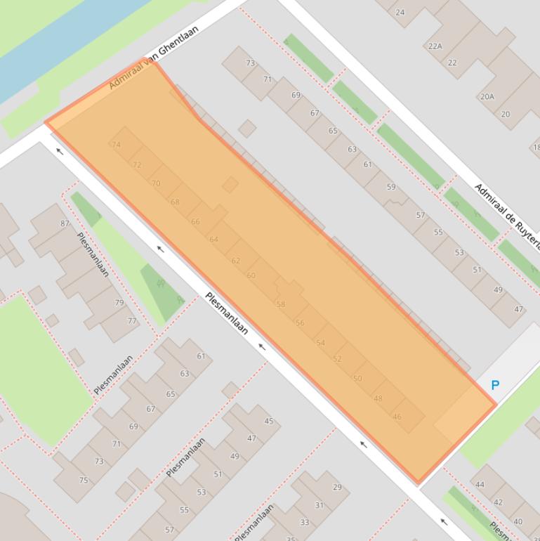 Kaart van postcodegebied 1421XS.