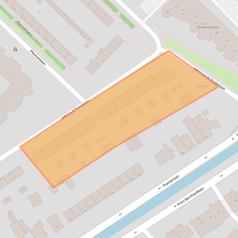 Kaart van postcodegebied 1421XT.