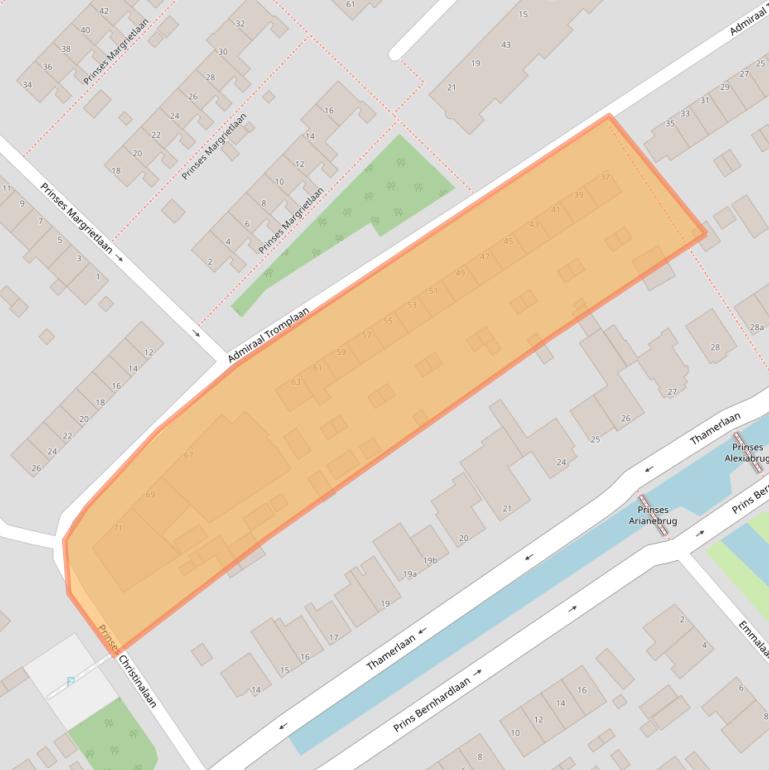 Kaart van postcodegebied 1421XV.