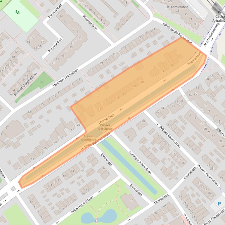 Kaart van postcodegebied 1421XZ.