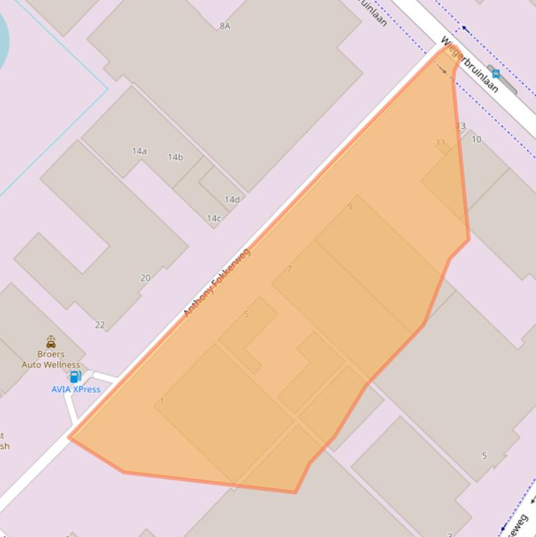 Kaart van postcodegebied 1422AE.