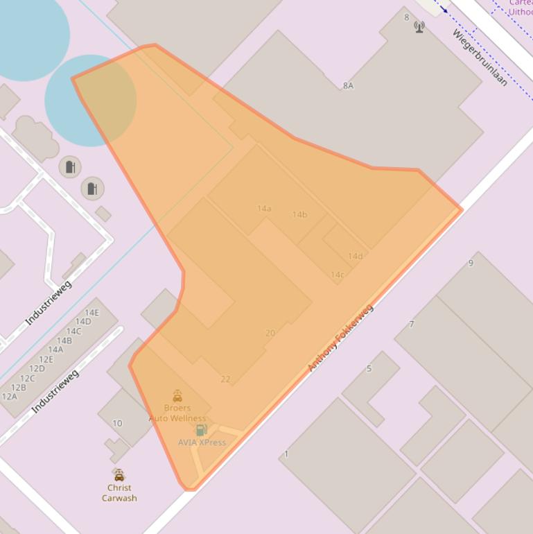 Kaart van postcodegebied 1422AG.