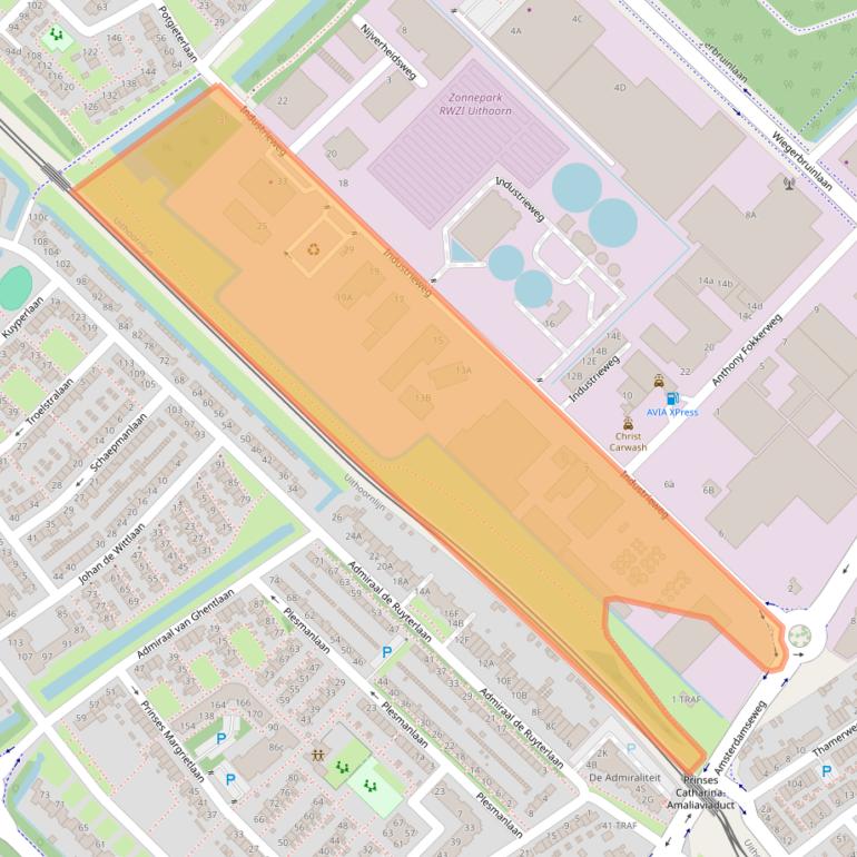 Kaart van postcodegebied 1422AH.