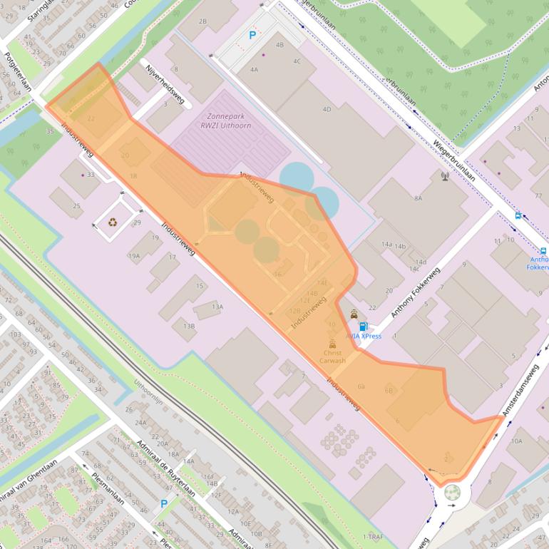 Kaart van postcodegebied 1422AJ.