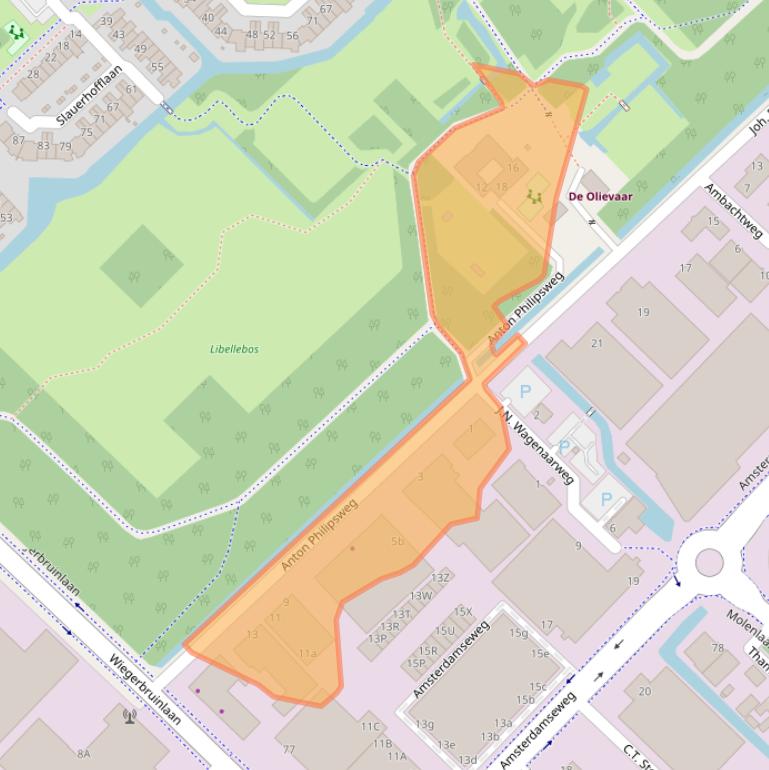 Kaart van postcodegebied 1422AL.