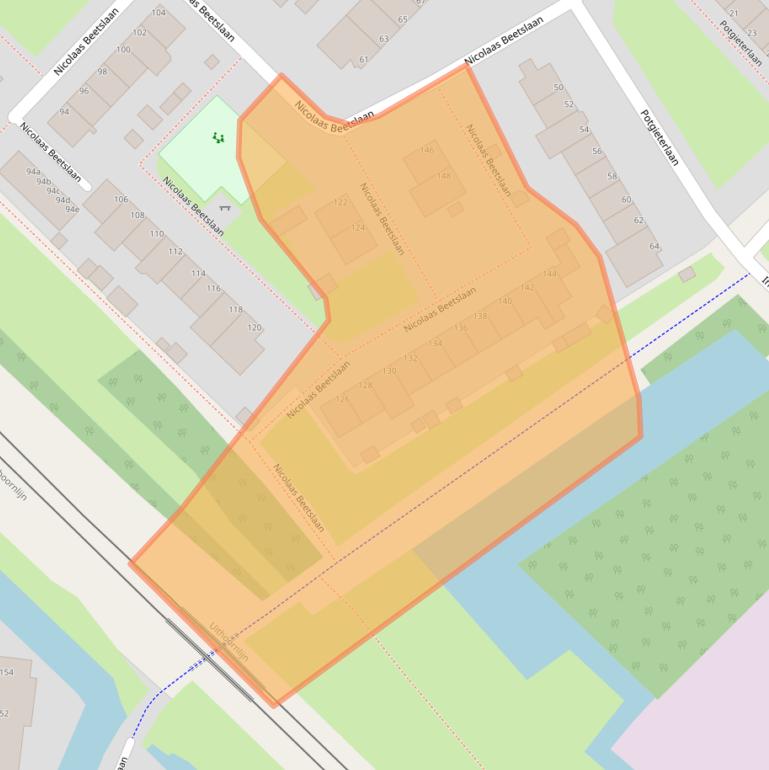 Kaart van postcodegebied 1422AW.