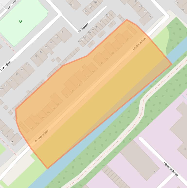 Kaart van postcodegebied 1422BE.