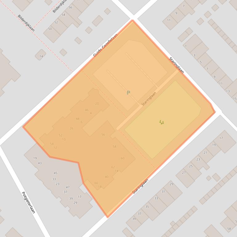 Kaart van postcodegebied 1422BH.