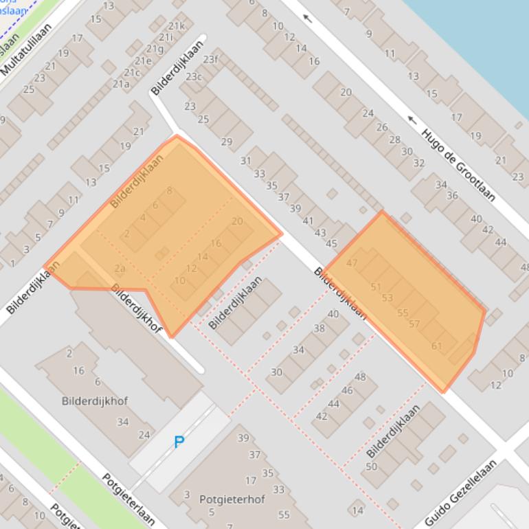 Kaart van postcodegebied 1422BL.