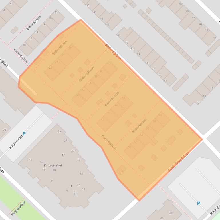 Kaart van postcodegebied 1422BM.